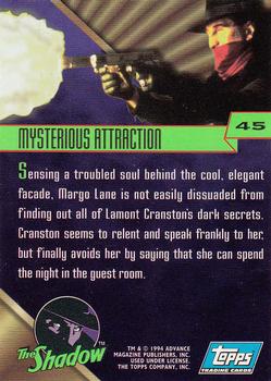 1994 Topps The Shadow #45 Mysterious Attraction Back