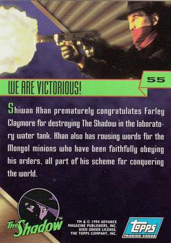 1994 Topps The Shadow #55 We Are Victorious! Back