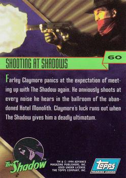 1994 Topps The Shadow #60 Shooting at Shadows Back