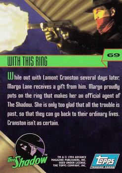 1994 Topps The Shadow #69 With This Ring Back