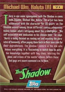 1994 Topps The Shadow #71 Michael Wm. Kaluta (A) Back