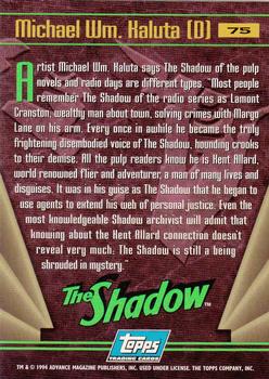 1994 Topps The Shadow #75 Michael Wm. Kaluta (D) Back