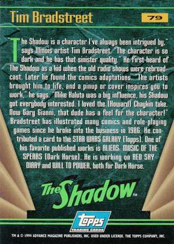 1994 Topps The Shadow #79 Tim Bradstreet Back