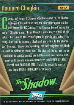 1994 Topps The Shadow #80 Howard Chaykin Back