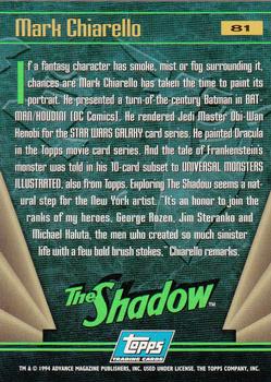1994 Topps The Shadow #81 Mark Chiarello Back