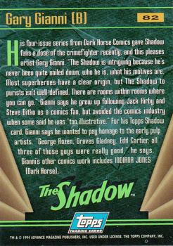 1994 Topps The Shadow #82 Gary Gianni (B) Back