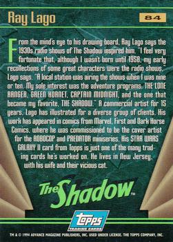 1994 Topps The Shadow #84 Ray Lago Back