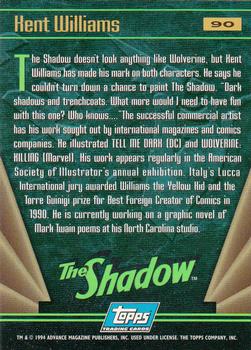 1994 Topps The Shadow #90 Kent Williams Back
