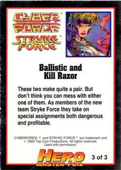 1993 Hero Illustrated Master Foil Promos #3a Ballistic/Kill Razor Back