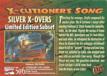 1994 Ultra X-Men - Silver X-Overs #5 X-Cutioner's Song Back