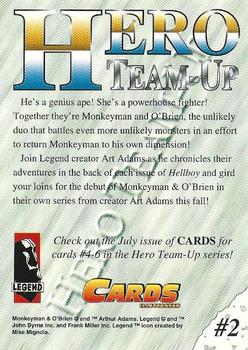 1994 Cards Illustrated Hero Team-Up Promos #2 Monkeyman/O'Brian Back