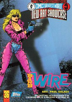 1994 Topps/Dark Horse Comics Comics' Greatest World #36 Barb Wire Back