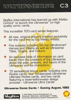 1993 SkyBox Ultraverse - Promo #C3 Strangers Back