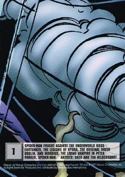 1997 Ultra Spider-Man - Blue Foil #1 Spider-Man Back