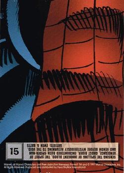 1997 Ultra Spider-Man - Blue Foil #15 Ghost Rider Back