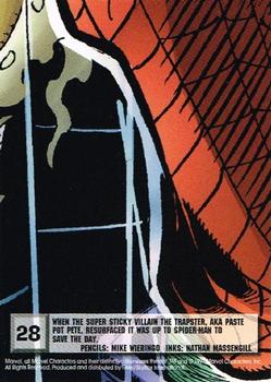 1997 Ultra Spider-Man - Blue Foil #28 Spider-Man vs. Trapster Back
