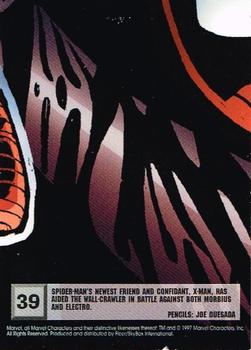 1997 Ultra Spider-Man - Blue Foil #39 X-Man Back