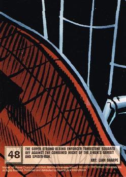 1997 Ultra Spider-Man - Blue Foil #48 Tombstone Back