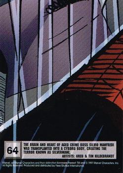 1997 Ultra Spider-Man - Blue Foil #64 Silvermane Back