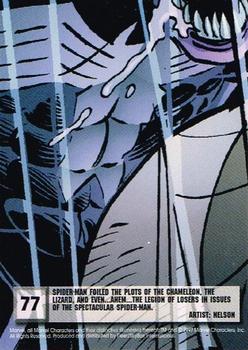 1997 Ultra Spider-Man - Blue Foil #77 Spider-Man Back