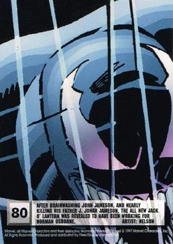1997 Ultra Spider-Man - Blue Foil #80 Jack O'Lantern Back
