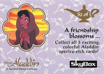 1993 SkyBox Aladdin - Spectra-Etch #S2 A friendship blossoms ... Back