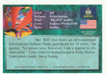 1993 Hot Aire Balloons #249 Kaleidescape Back