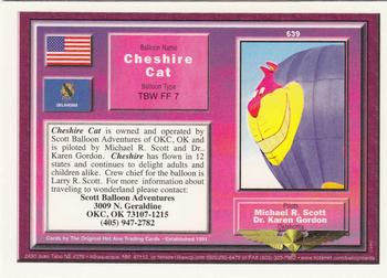 1997 Hot Air Balloons #639 Cheshire Cat Back