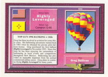 1997 Hot Air Balloons #652 Highly Leveraged Back