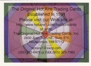 1997 Hot Air Balloons #668 1997 Hot Aire Trading Cards [cover card] Back