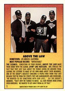 1991 Premier Rap Pack #1 Above the Law Back