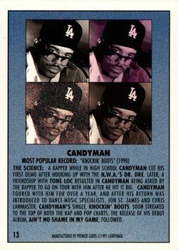 1991 Premier Rap Pack #13 Candyman Back
