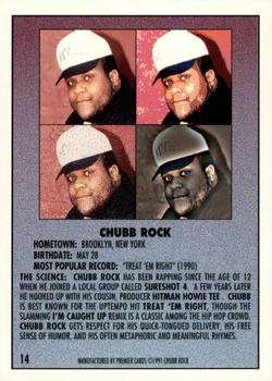 1991 Premier Rap Pack #14 Chubb Rock Back