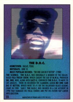 1991 Premier Rap Pack #23 The D.O.C. Back