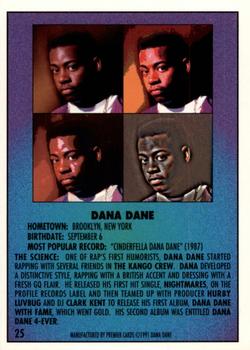 1991 Premier Rap Pack #25 Dana Dane Back