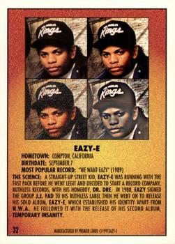1991 Premier Rap Pack #32 Eazy-E Back