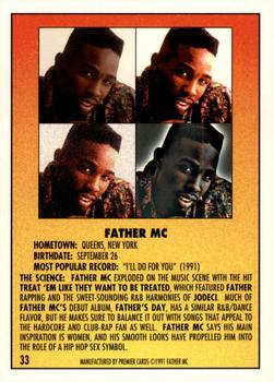 1991 Premier Rap Pack #33 Father MC Back