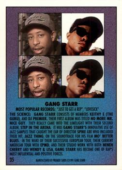 1991 Premier Rap Pack #35 Gang Starr Back