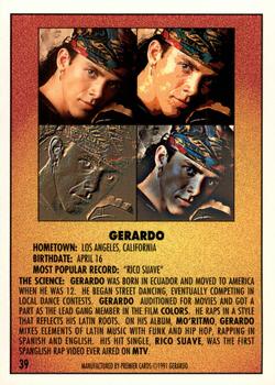 1991 Premier Rap Pack #39 Gerardo Back