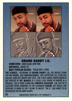 1991 Premier Rap Pack #41 Grand Daddy I.U. Back