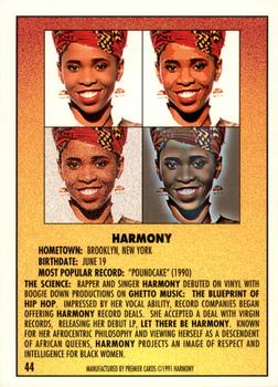 1991 Premier Rap Pack #44 Harmony Back