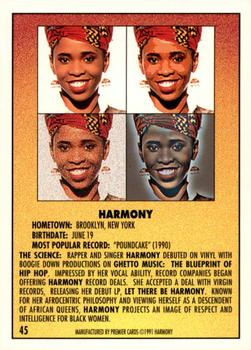 1991 Premier Rap Pack #45 Harmony Back