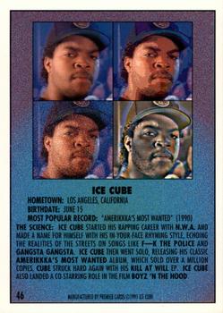 1991 Premier Rap Pack #46 Ice Cube Back