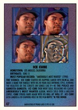 1991 Premier Rap Pack #47 Ice Cube Back