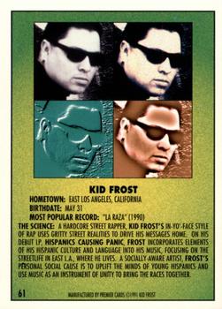1991 Premier Rap Pack #61 Kid Frost Back