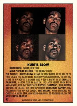 1991 Premier Rap Pack #71 Kurtis Blow Back
