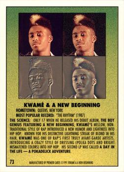 1991 Premier Rap Pack #73 Kwamé & A New Beginning Back