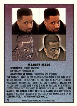 1991 Premier Rap Pack #76 Marley Marl Back