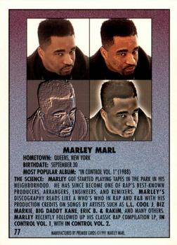 1991 Premier Rap Pack #77 Marley Marl Back