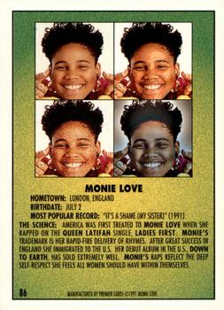 1991 Premier Rap Pack #86 Monie Love Back
